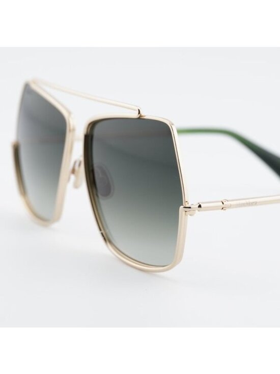 Max Mara MM0102 32P Sunglasses Gold Butterfly Frame, Green Gradient Lenses main image 11